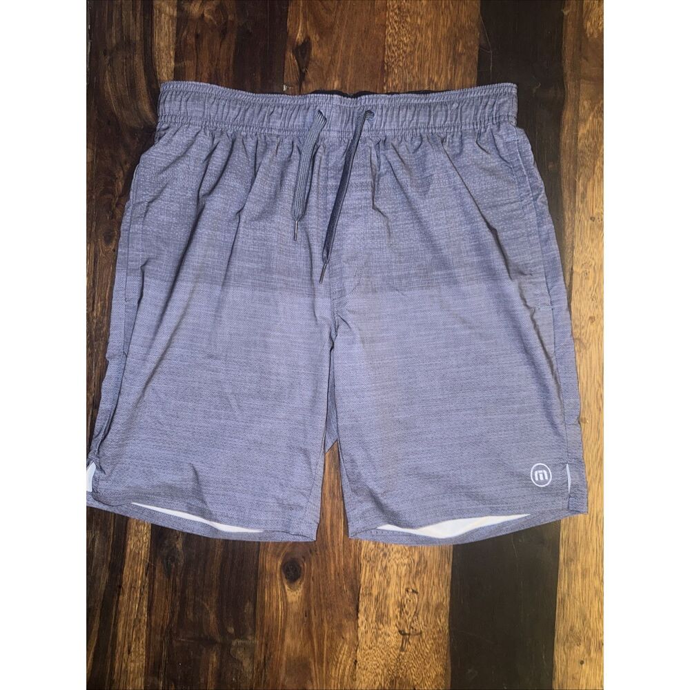 TravisMathew Go Time Board Shorts – Men’s Large – 32W – 8" Inseam – Blue